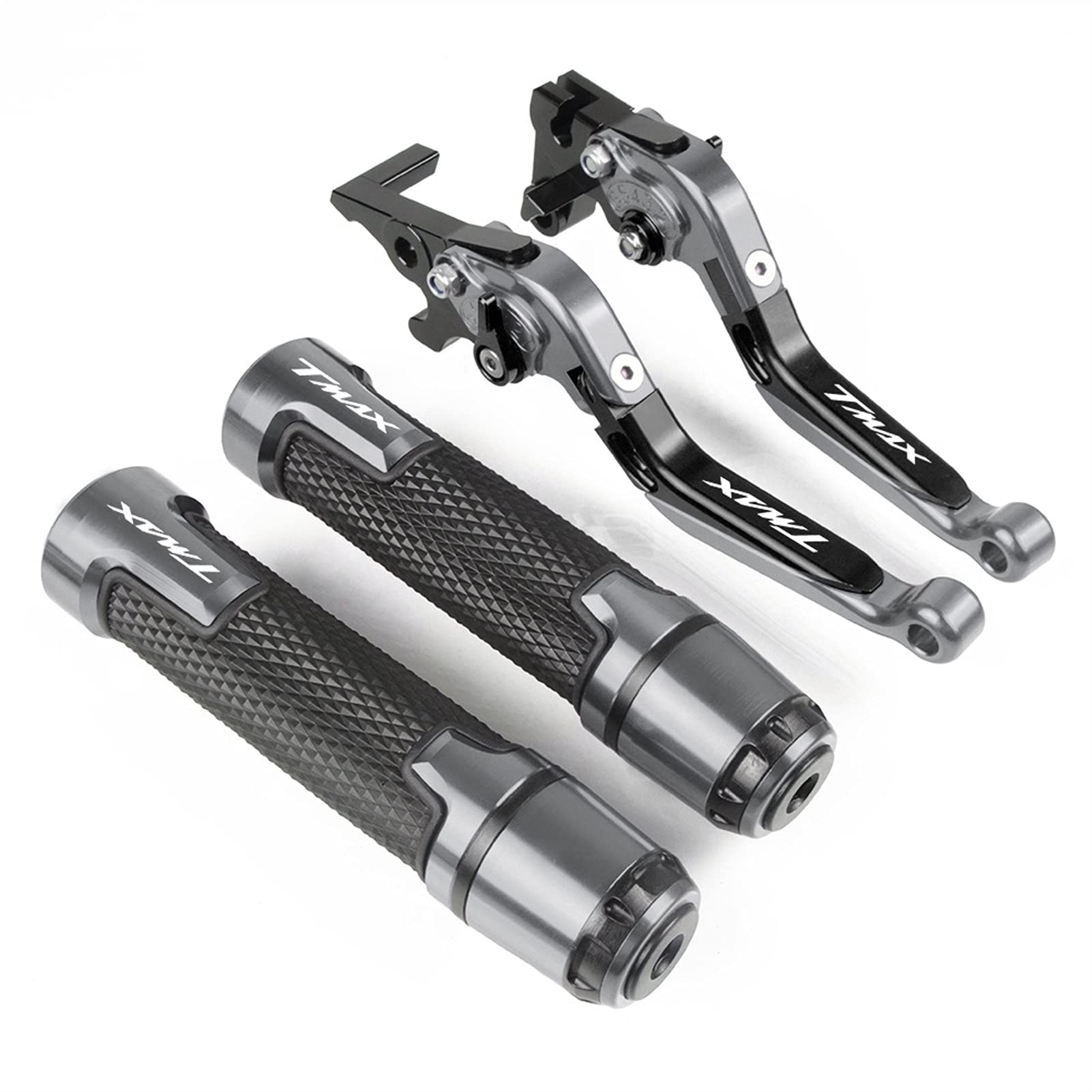 Palancas YAMAHA T-Max 500 kit de freno y embrague CNC regulables gris titanio