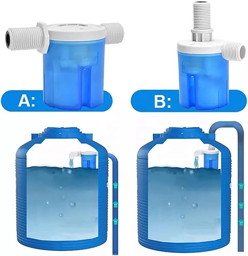 Miniatura 8 de Válvula de flotador 34 "entrada lateral macho válvula de control automático de nivel de agua para tanques, torres, piscinas, canales, acuarios - azul