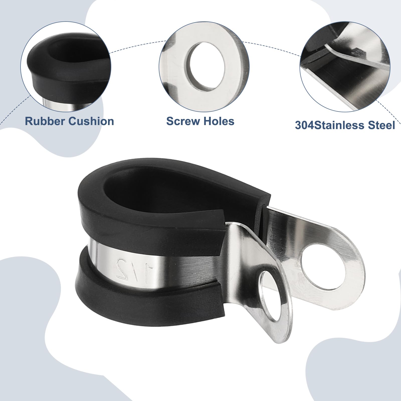PATIKIL 1/2 Inch Cable Clamps - Image 3