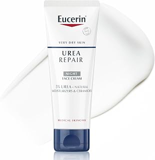 UreaRepair Replenishing Face Night Cream 5% Urea 50ml, Intensive Night Cream for Dry and Rough Skin, Skincare with Urea for Dry Skin