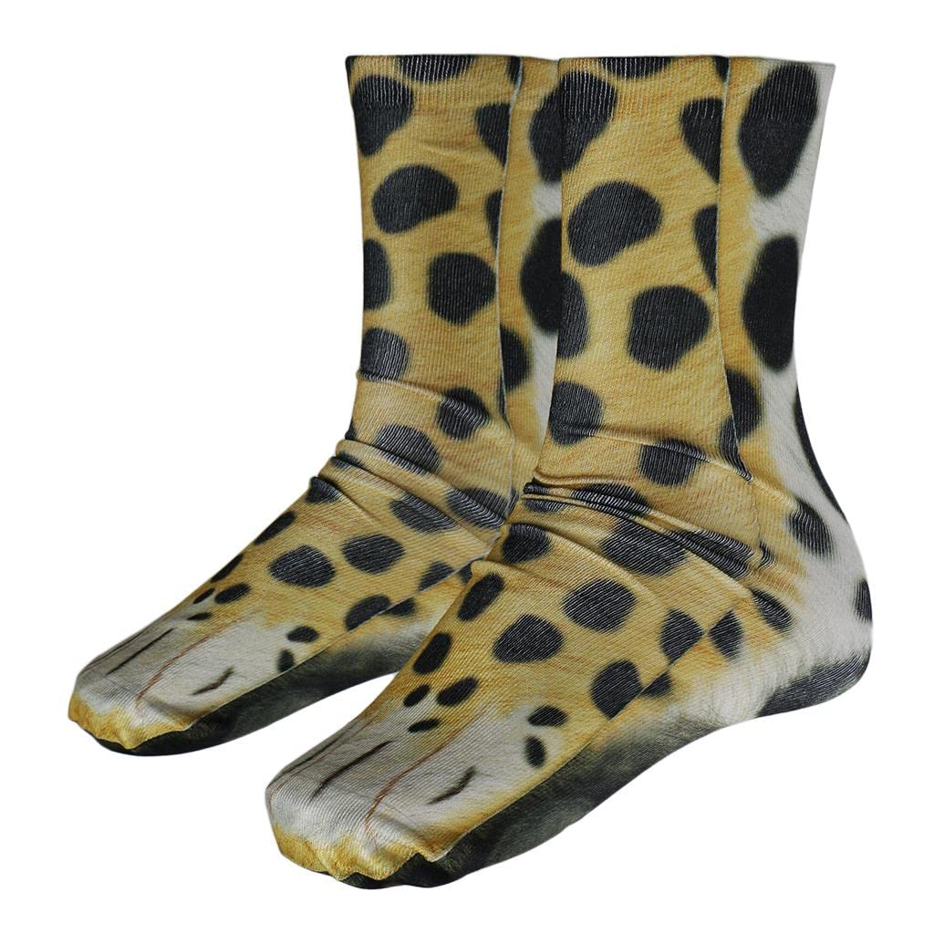 3D Animal Printed Paw Crew Socks Unisex Funny Fashion Adult Socks Cheetah-image-29