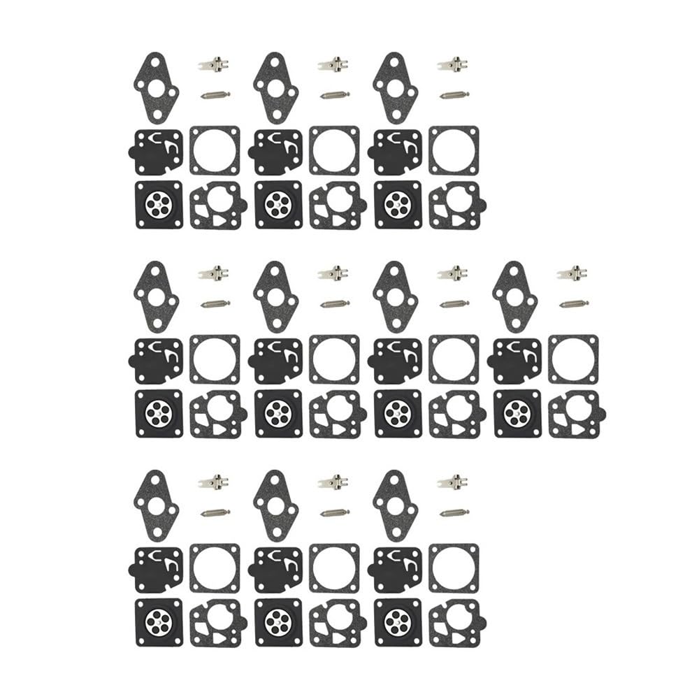 Kit de 10 membranes de réparation de carburateur Fit For débroussailleuse TG20, TG24, TG25, TG33, TD24, TD25, TD33, TD40 et TD48