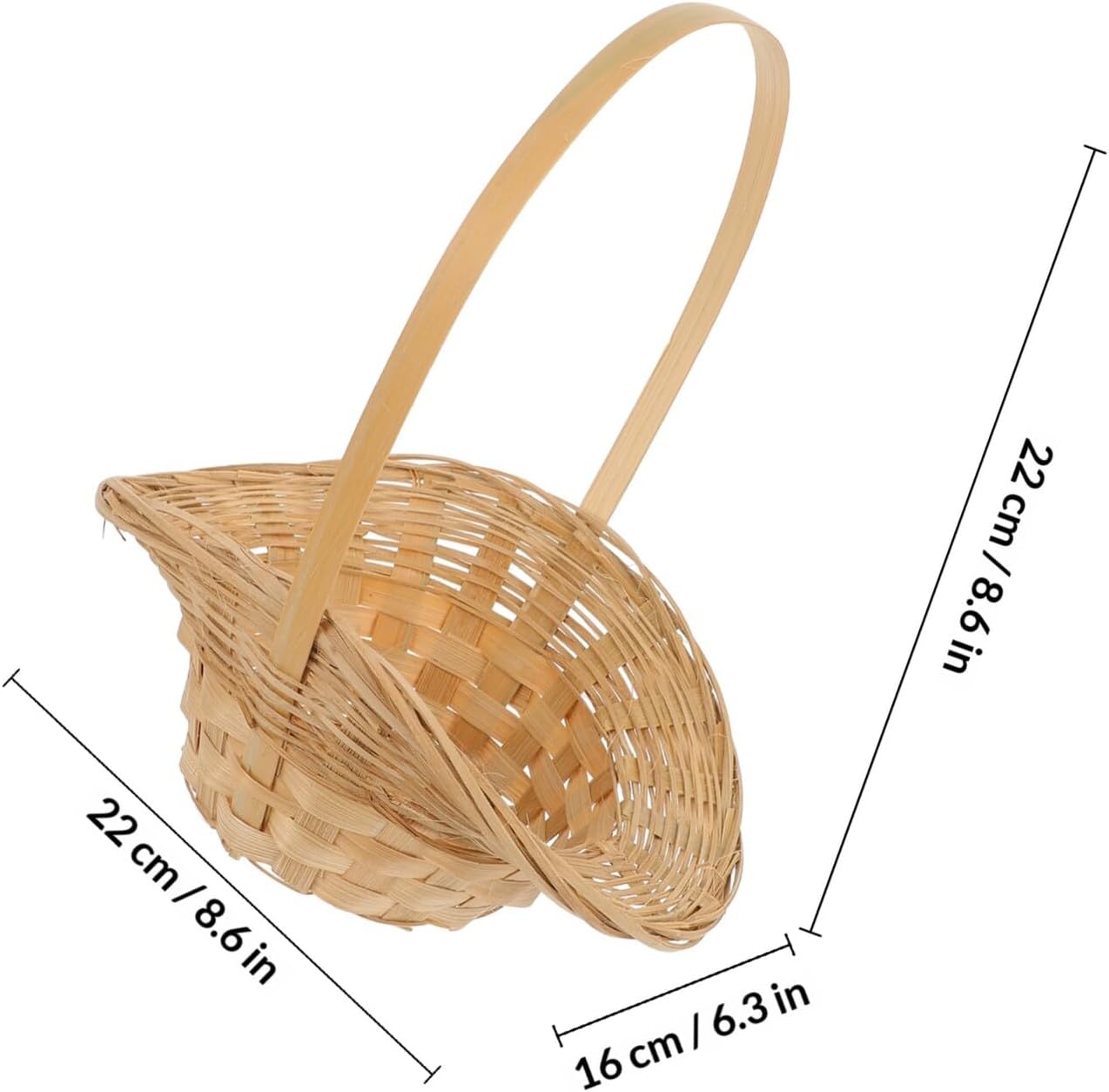 INOOMP 2pcs Small Woven Storage Basket Portable Snack and Fruit Holder Handheld Decor Basket for Kitchen Dining and Home Organization image 2