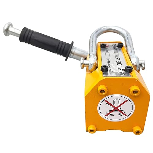 Miniatura 5 de INTBUYING Levantador magnético de acero, imán de elevación de grúa, imanes de elevación permanente con liberación resistente para grúa de elevación