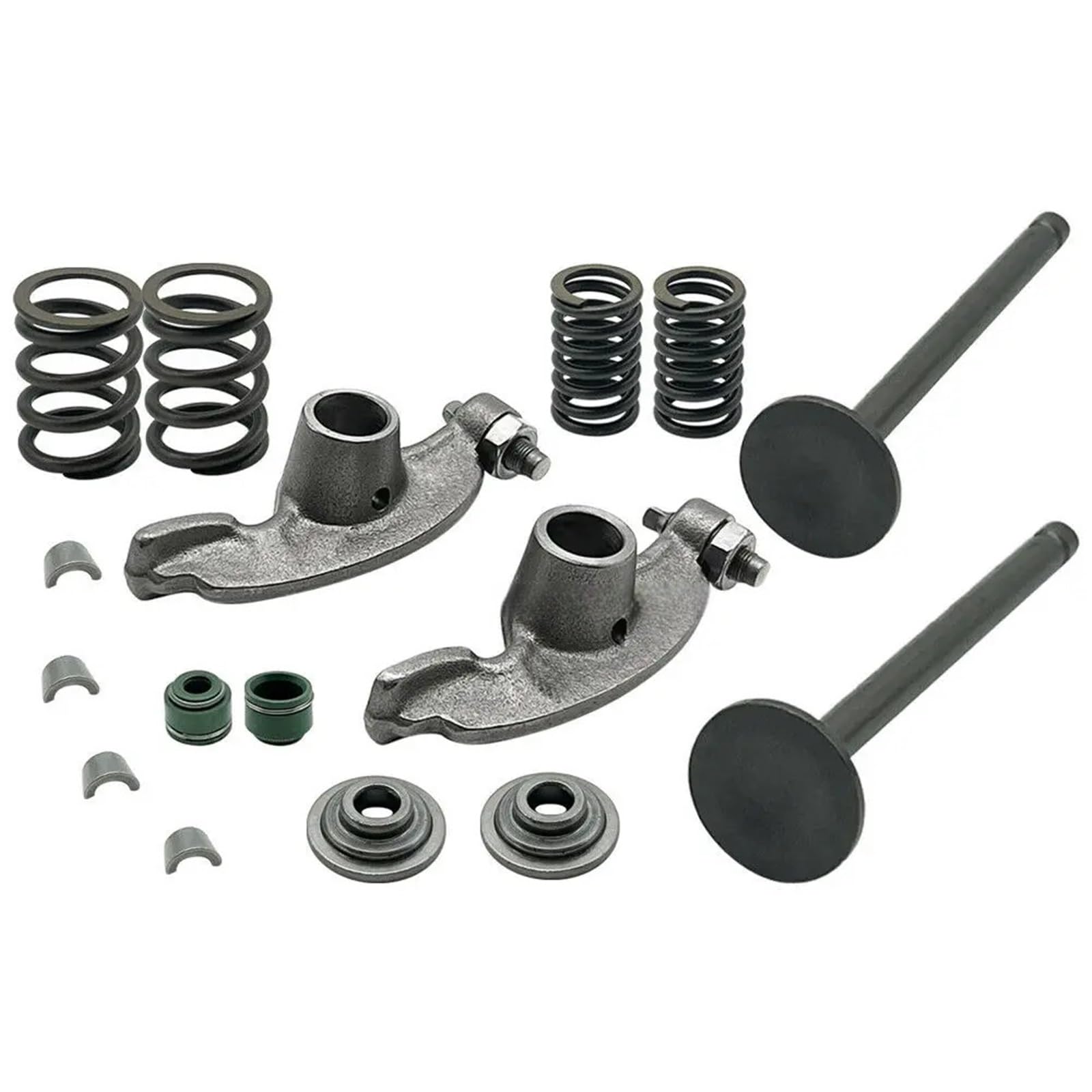 pieza distribución motor Compatible con Honda XR80R XR80 XR75 XL85S XL75 XR100 2X brazo basculante y válvulas de escape de admisión resorte varilla empujadora escape