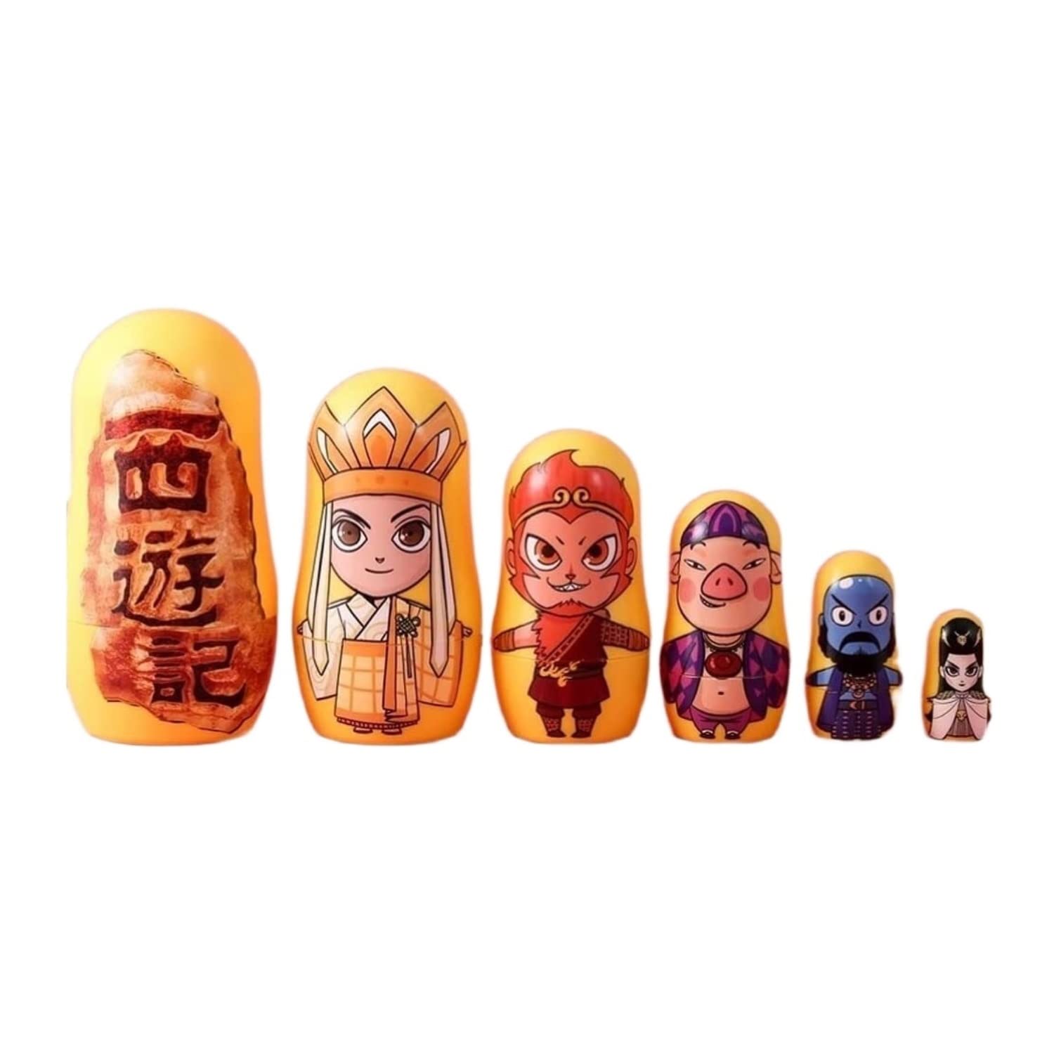 Matrioske 6pcs Cute Animal Russian Nesting Dolls Matrioska di Legno Bambola Russa Bambole Impilabili in Legno Regalo di Compleanno Nesting Dolls