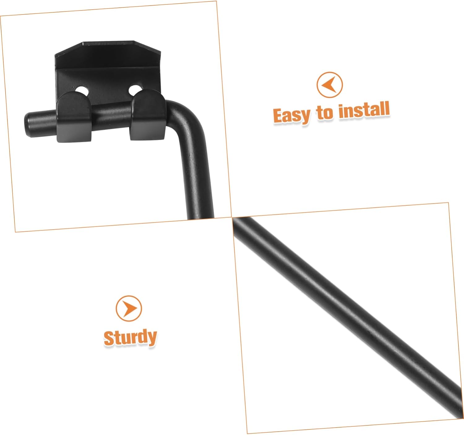 Angoily 18 Heavy Duty Cane Bolt Fence Gate Latch Metal Gate Hardware for Wooden Doors Gate Stopper