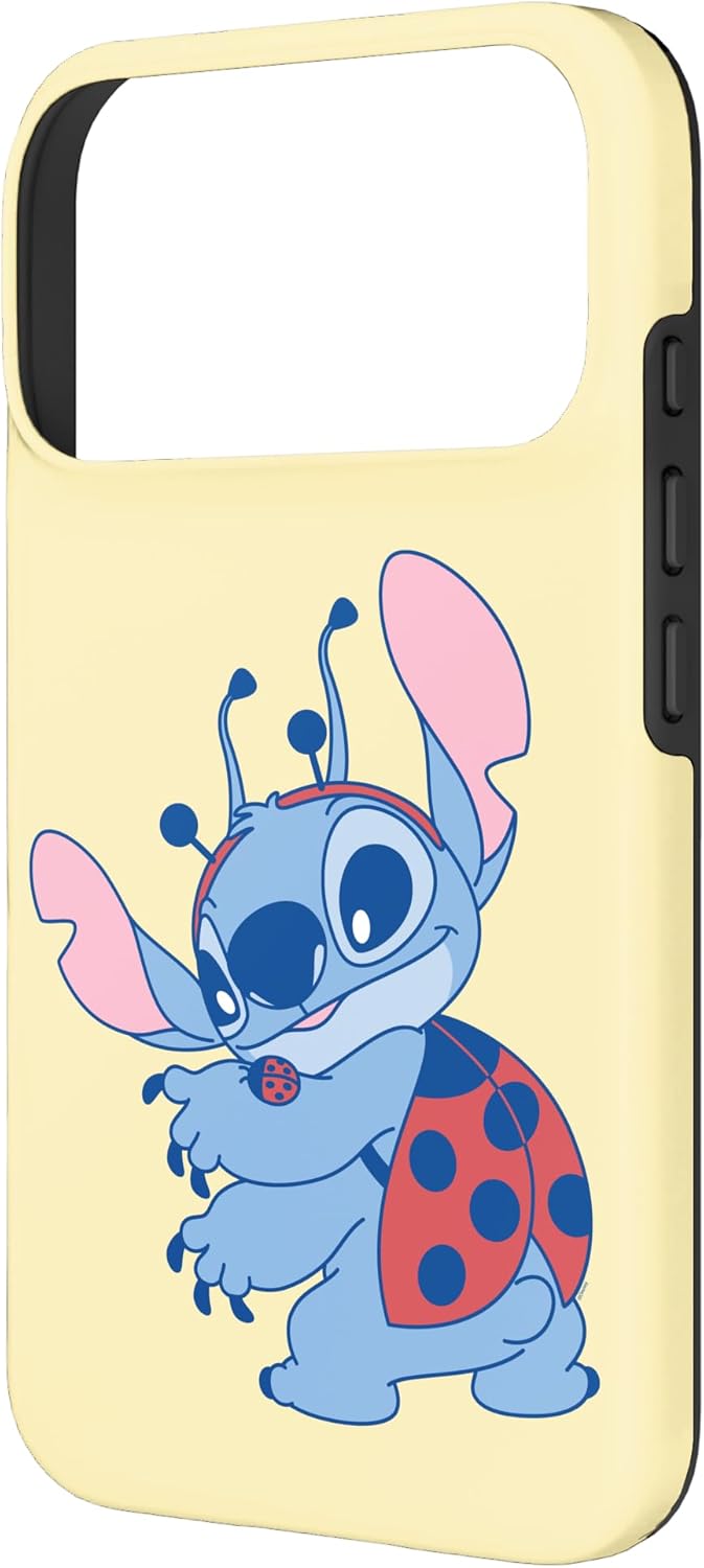 Disney Lilo & Stitch Cute Pastel Spring Ladybug Stitch Case for iPhone 17 Pro