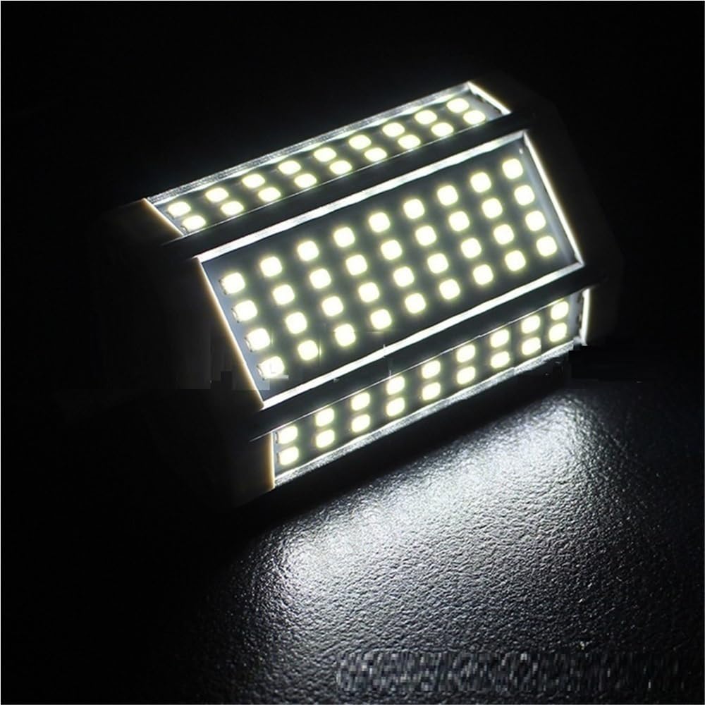 RZL Iluminación, Paquete de 4 lámparas LED tipo maíz R7s, CA 85-265 V, 30 W, 96-2835 SMD, 118 mm, lámparas LED R7s de aluminio(Cold white)