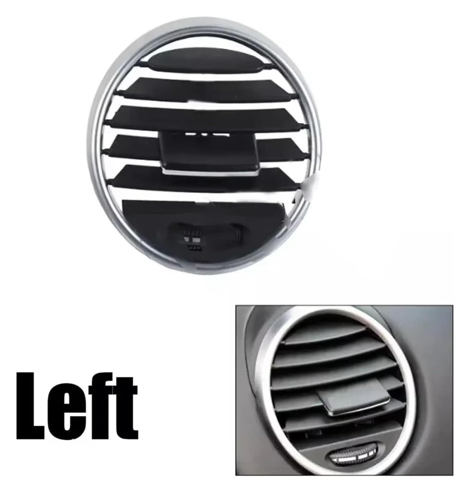 Déflecteur Ventilation Pour ML350 GL350 GLEGLS W164 Sortie D'air Climatisation Grille D'aération Latérale Gauche/droite Pour Tableau Bord(Black Left)