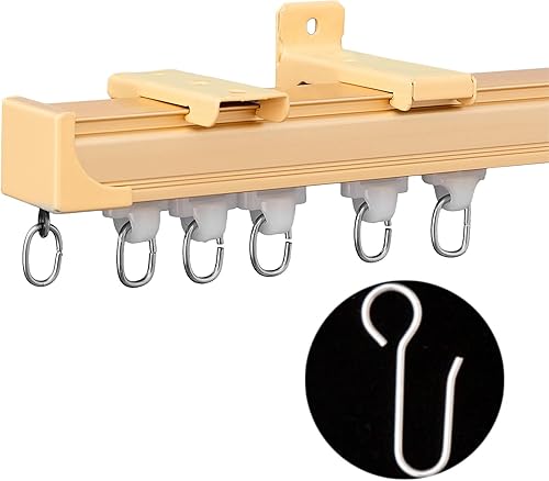 Miniatura 7 de Rieles de cortina de techo de 9 pies, montaje en pared de riel de cortina, cortinas de puerta corrediza montadas en el techo, rieles para