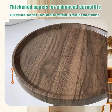 Wooden Round Table Top 16 20 24 28 32 Round Table Surface, Wood Replacement Top For Coffee, Dining And End Tables(Walnut grain,40cm/16in)
