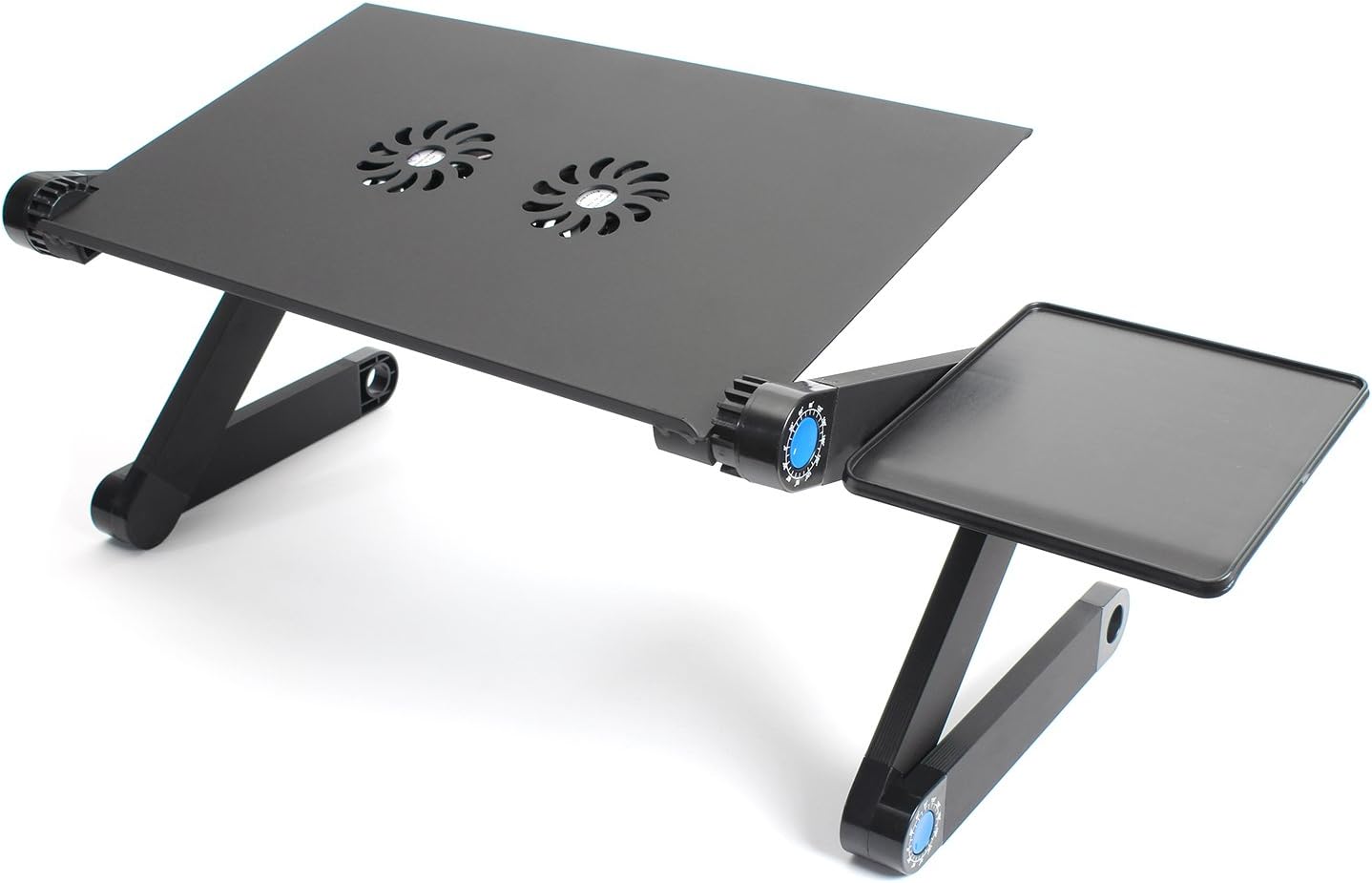 MinYuocom Laptop Stand Table Computer Desk Bed Tray Portable Adjustable with Vented Fans MZO0803B