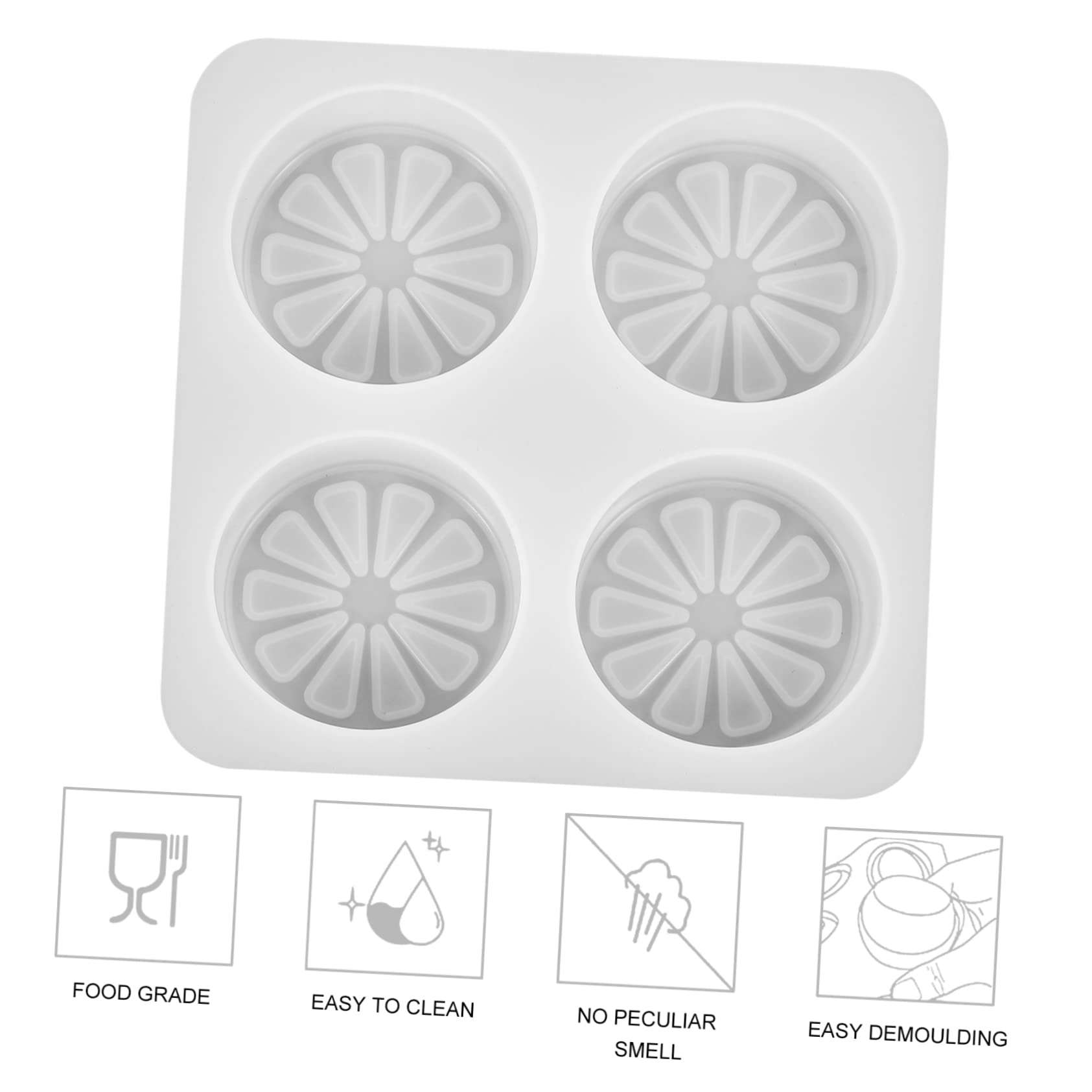 jojofuny 4 Pezzi Stampo Silicone Flessibile per Saponi Artigianali e Candele Modello Cavità Forma Fetta per Progetti Diy Facili da Usare e