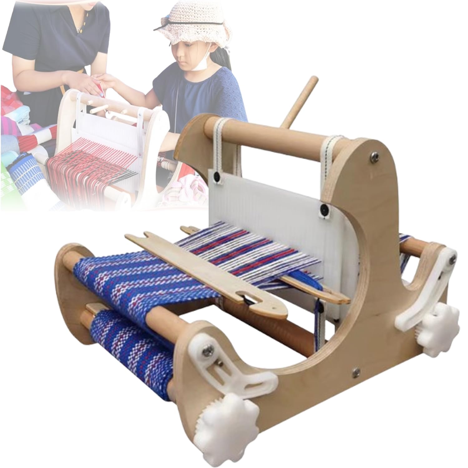 Telaio da Tavolo in Legno per Tessitura, Macchina per Tessitura a Mano per Maglieria, per Principianti, Appassionati di Artigianato/artisti Artigianali