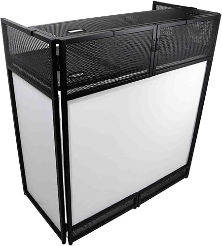 Miniatura 2 de XF-VISTA BL MK2 VISTA VISTA - Estación de mesa para cabina de DJ con kit de escritura blanco/negro y bolsa de viaje acolchada | Hardware negro