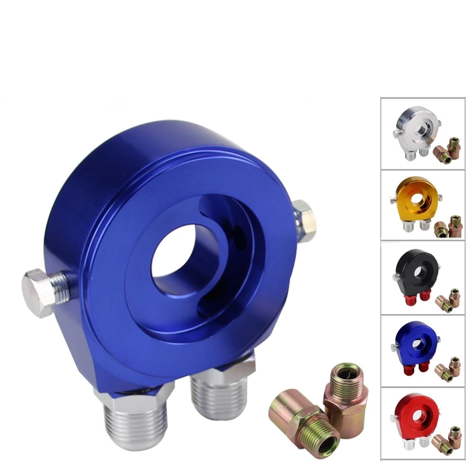 Kit de Placa adaptadora sándwich Universal de Aluminio AN10 para Filtro de Aceite con Conexiones 3/4-16 UNF y M20 x 1.5 LZ6721