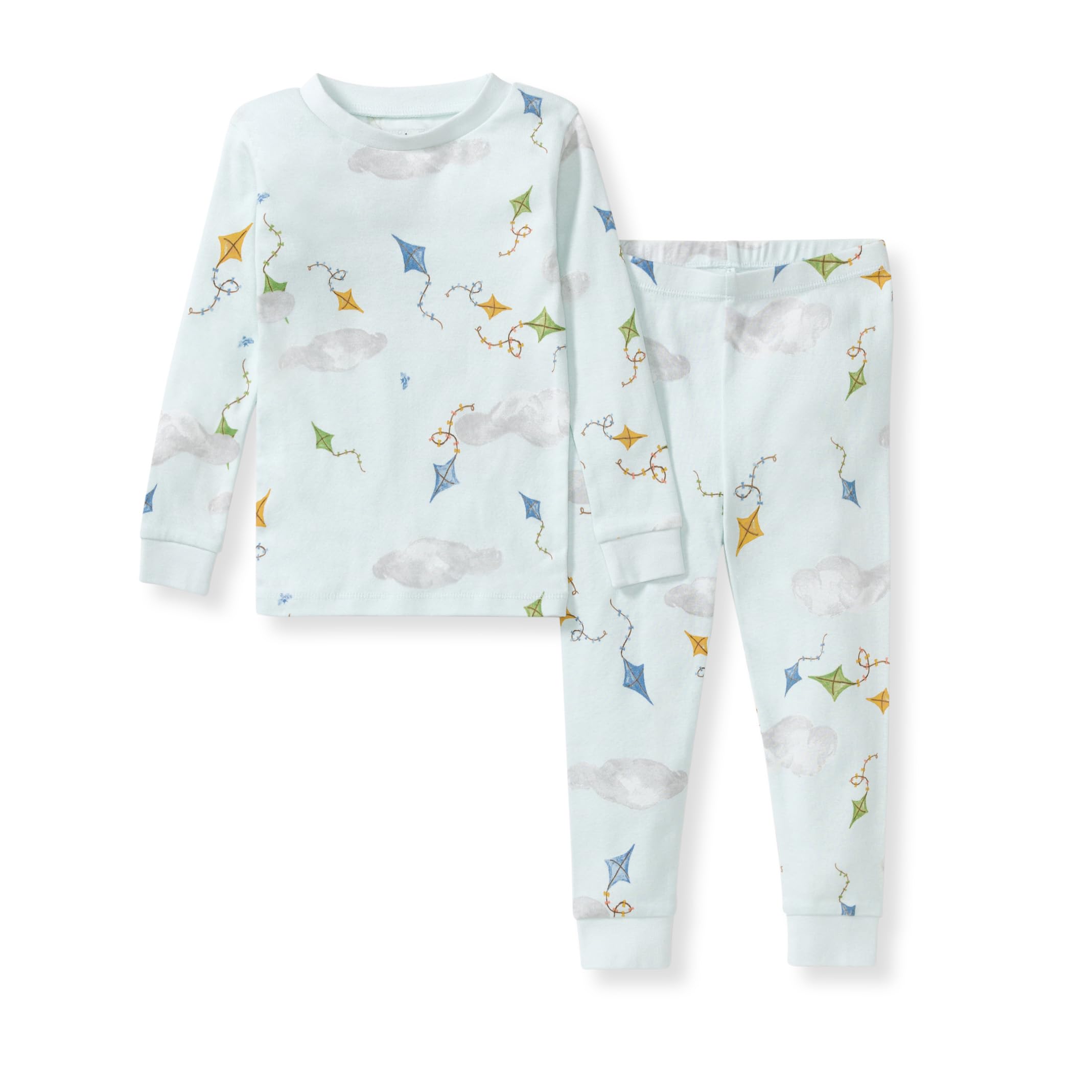Burt's Bees Baby Boys' 2-Piece Long Sleeve Tee and Pants Organic Cotton Pajama Set