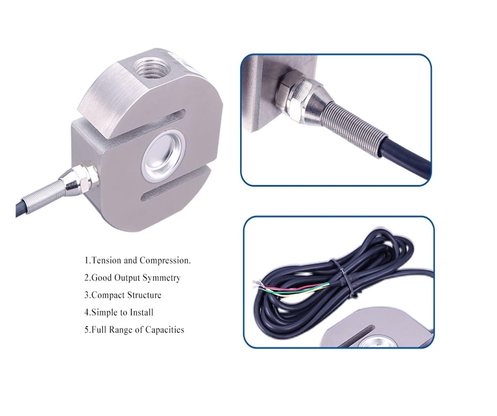 Sensor de celda de carga, Balanzas 1, 2, 3, 5 Toneladas, Balanza Grande, Viga De Corte, Camión, Vehículo, Célula De Carga, Sensor De Fuerza De Tensión Y Compresión(3T)