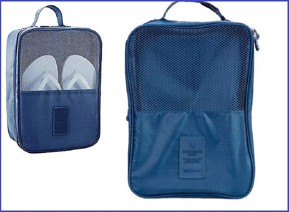 Bhujry Multipurpose Travel Shoe Bags Portable Two Layer Footwear Organiser Waterproof Shoe Storage Travel Toiletry Bags for Men and Women( 1