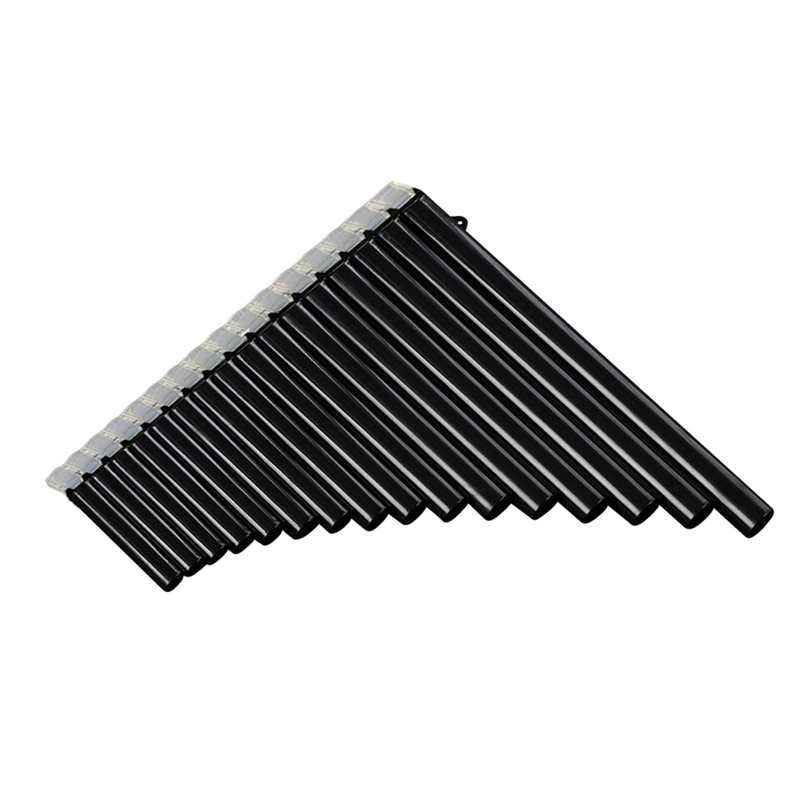 Naroote Flûte de Pan à 16 Tuyaux, Flûte de Pan en ABS Noir avec Sac de Rangement et Sangle pour la Musicothérapie et la Relaxation pour les Niveaux et les âges (BLACK)