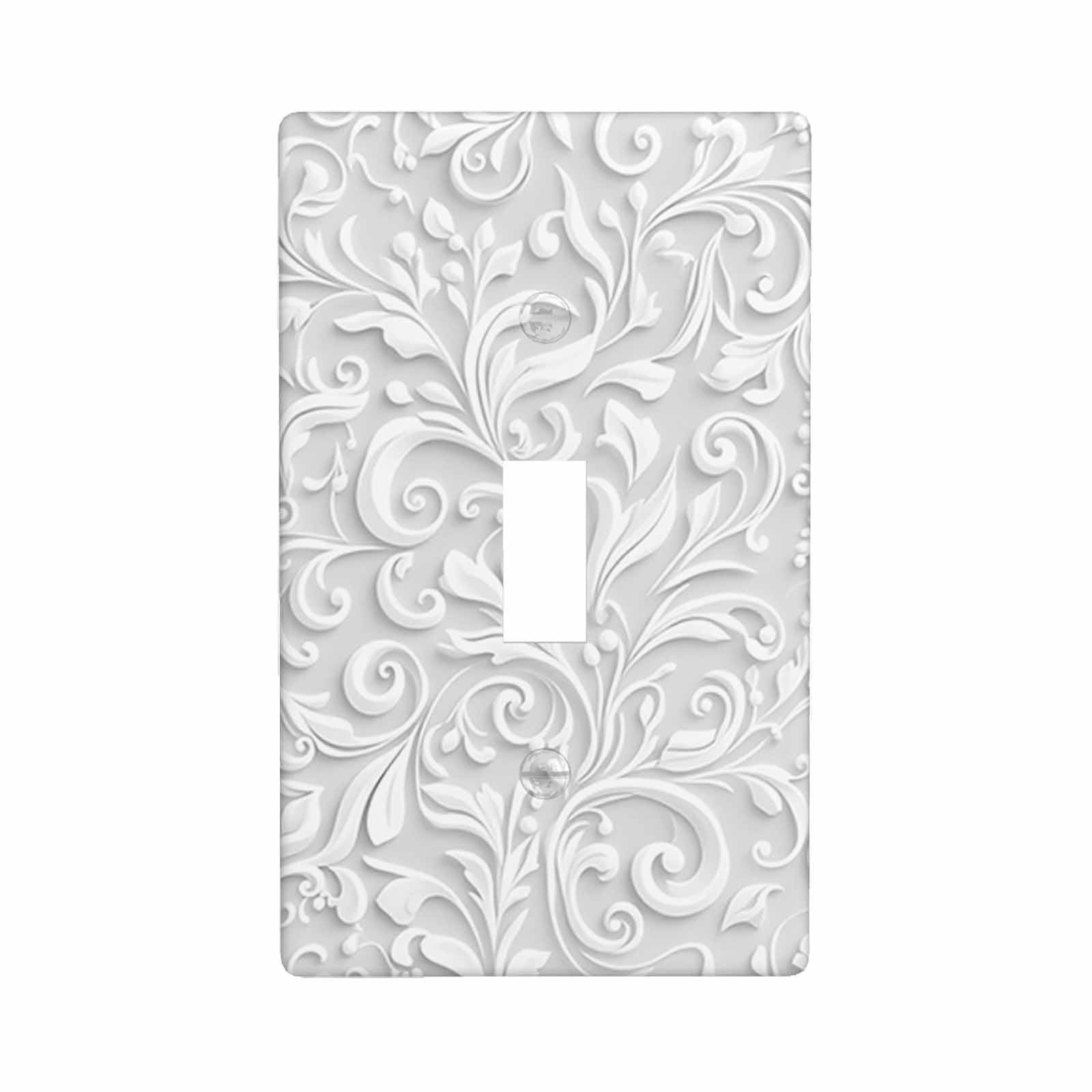 Decorative Wall Plates - White Tree Vine Switch Covers -7 Decorative Wall Plates - White Tree Vine Switch Covers -7