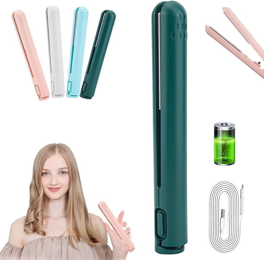 理容ヘアアイロン 10mm2本 ミニ Amazon | ヒーローグリーン LUXTYLE リュクスタイル コードレス