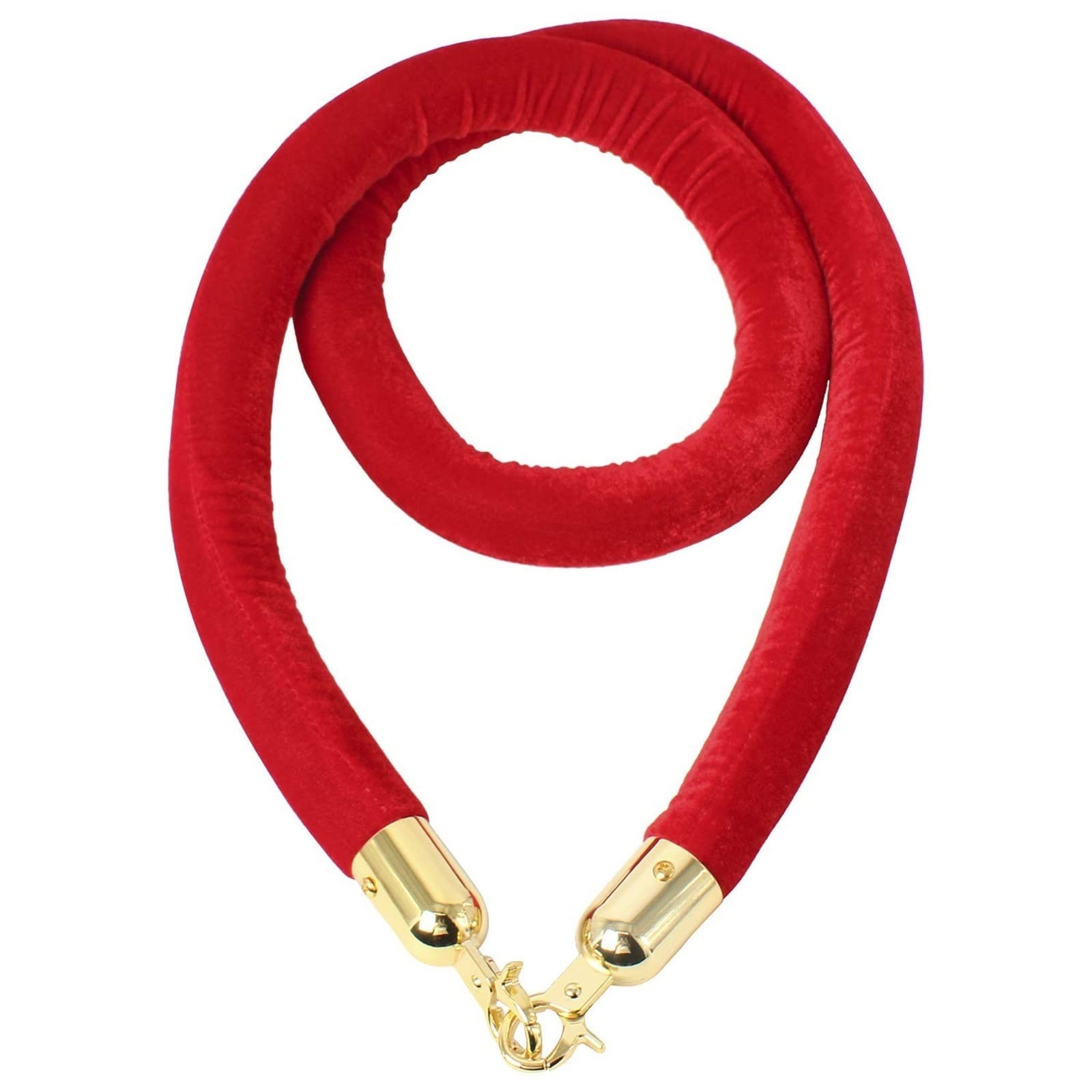 Guardrail rope， Industrial Stanchion Rope Cotton Core, Hanging Safey Barrier for Red Carpet Party Crowd Control(Red,Length 2.2M/7.2Ft/86.6In)