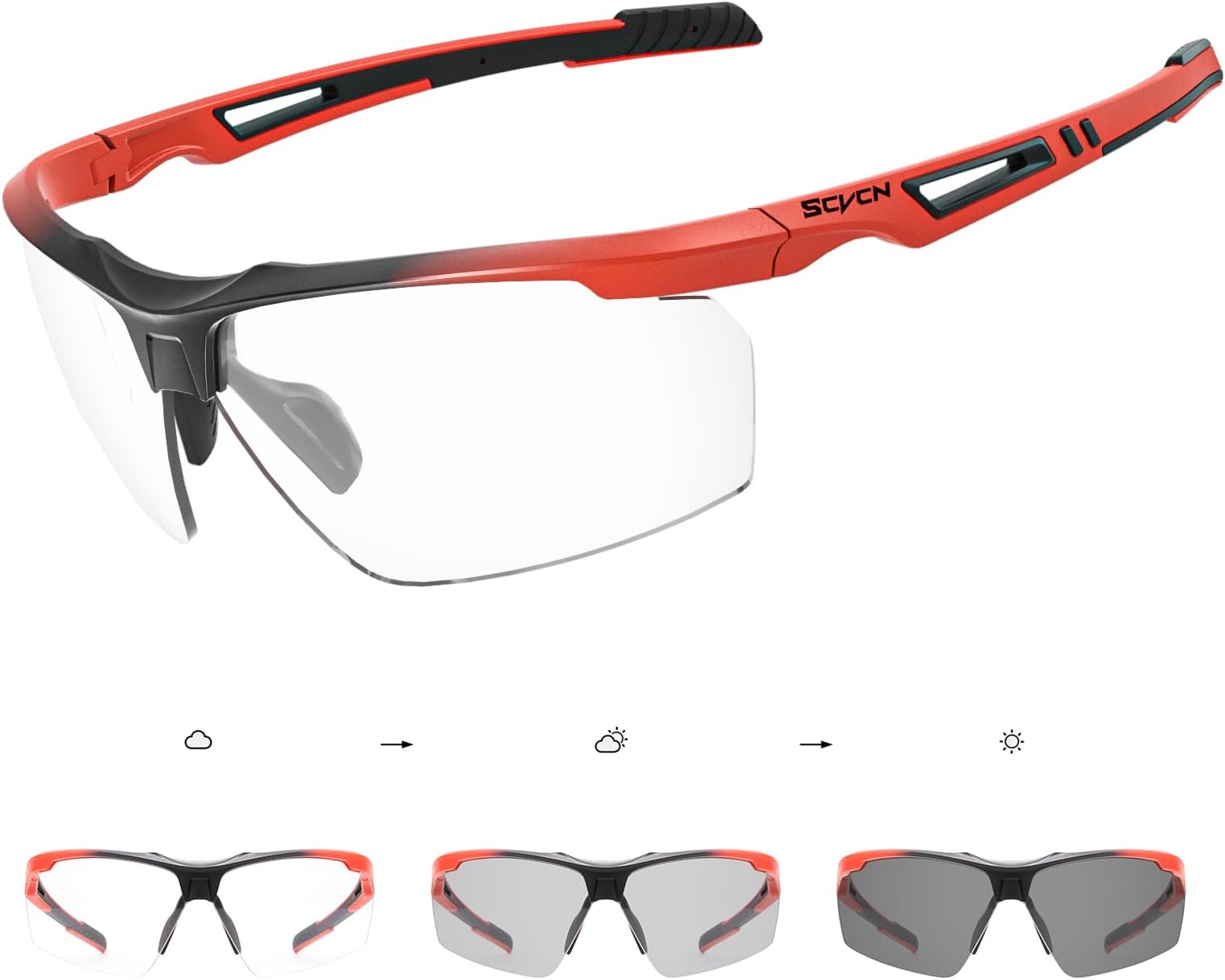 Photochromic Cycling Glasses for Men Women MTB S86