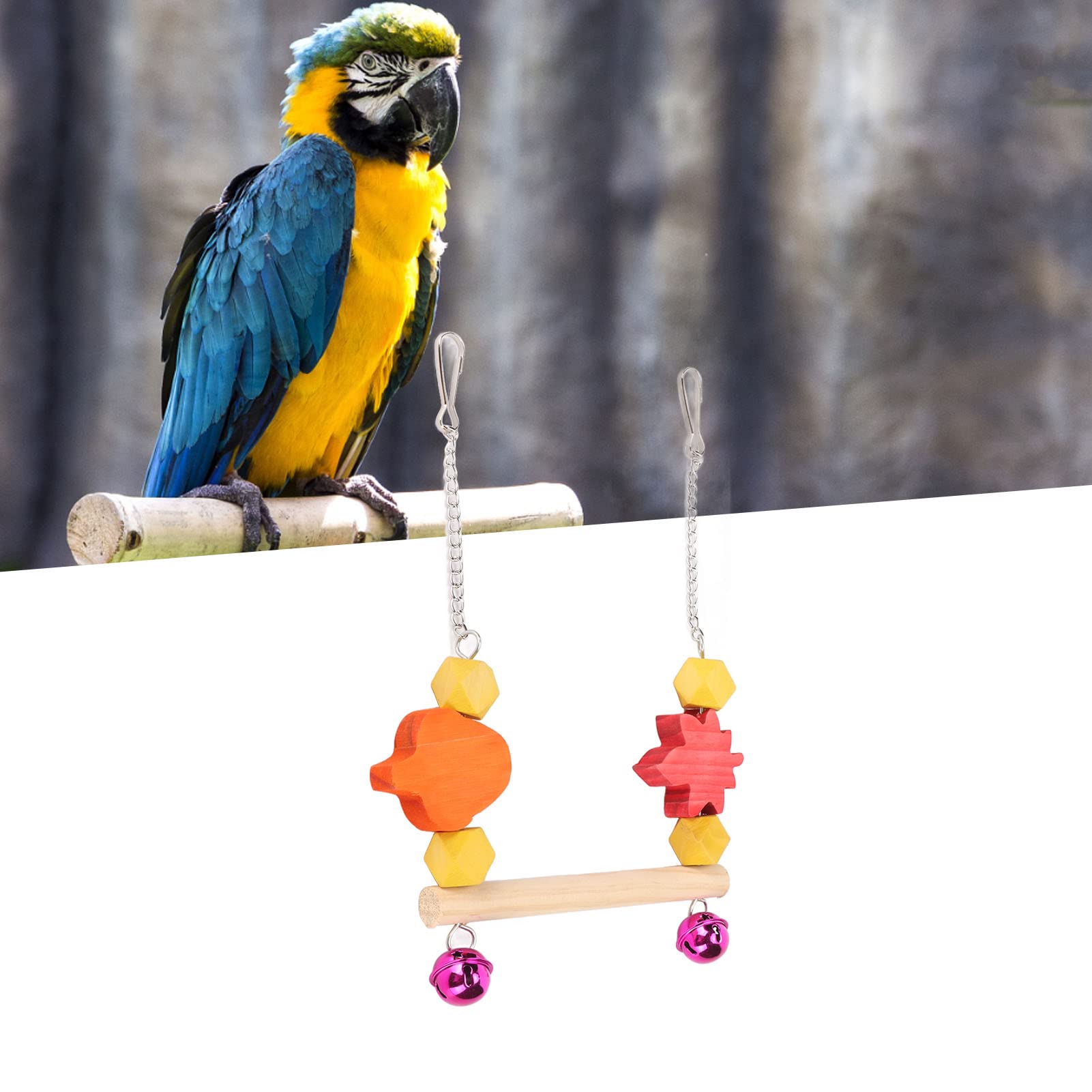 Amazon | インコおもちゃ 鳥スイングおもちゃ 鳥止まり木 木製の鳥の