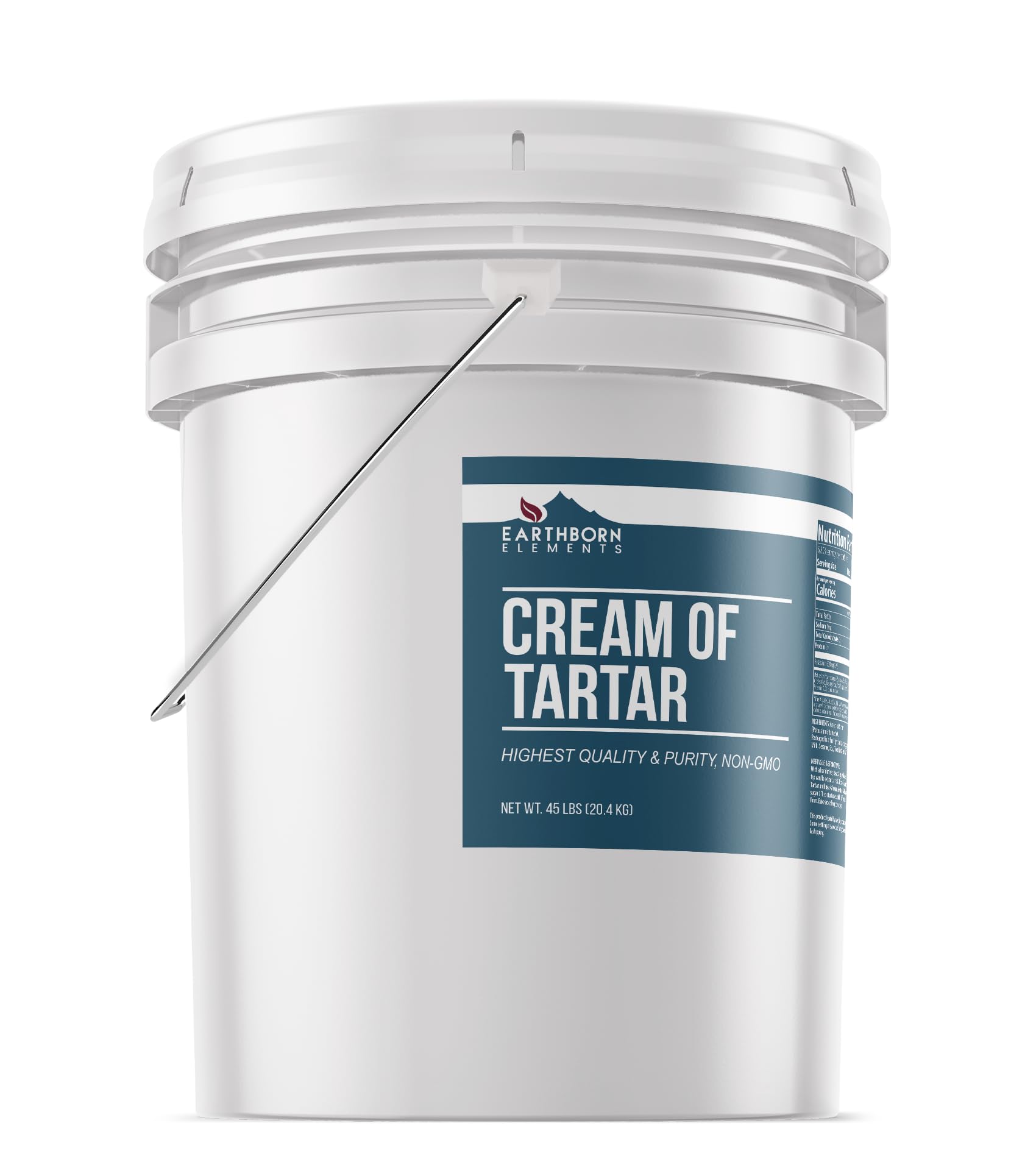 Earthborn Elements Cream of Tartar 45 Pound Baking Additive Non-GMO Gluten-Free Natural Packaged in a Resealable Bucket — view 2