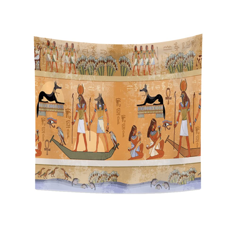 YONGFOTO 220x190cm Antikes Ägypten Wandteppich, Farbige Gema