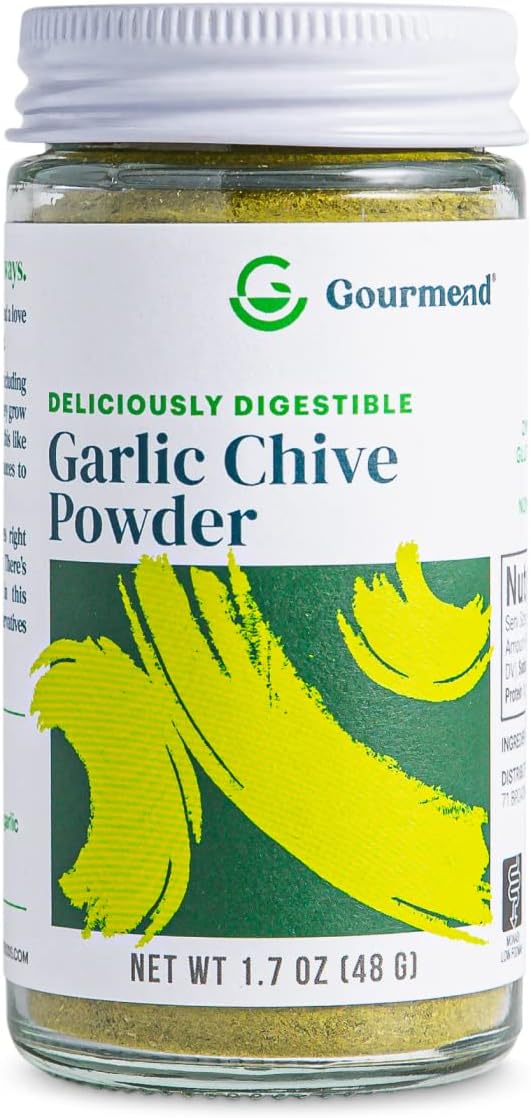 - Gourmend Foods Organic Garlic Chive Powder – Certified Low FODMAP, Filler Free, Gluten Free, 100% Natural, No Corn Starch, Maltodextrin, "Flavors" or Other Fillers