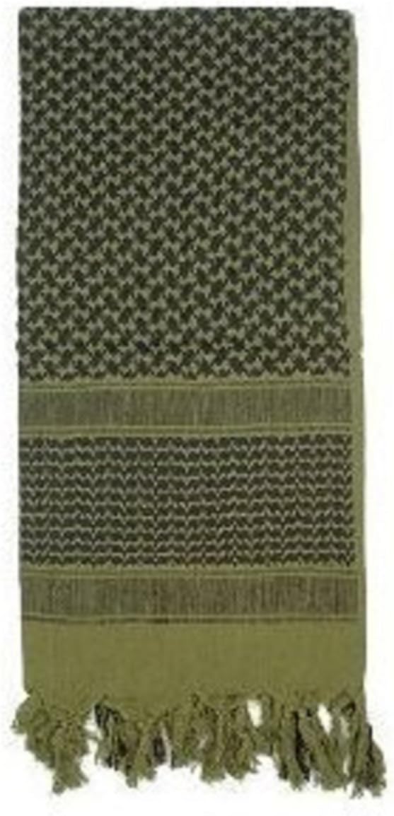 SHEMAGH TACTICAL LIGHTWEIGHT DESERT SCARF (Black/Olive)