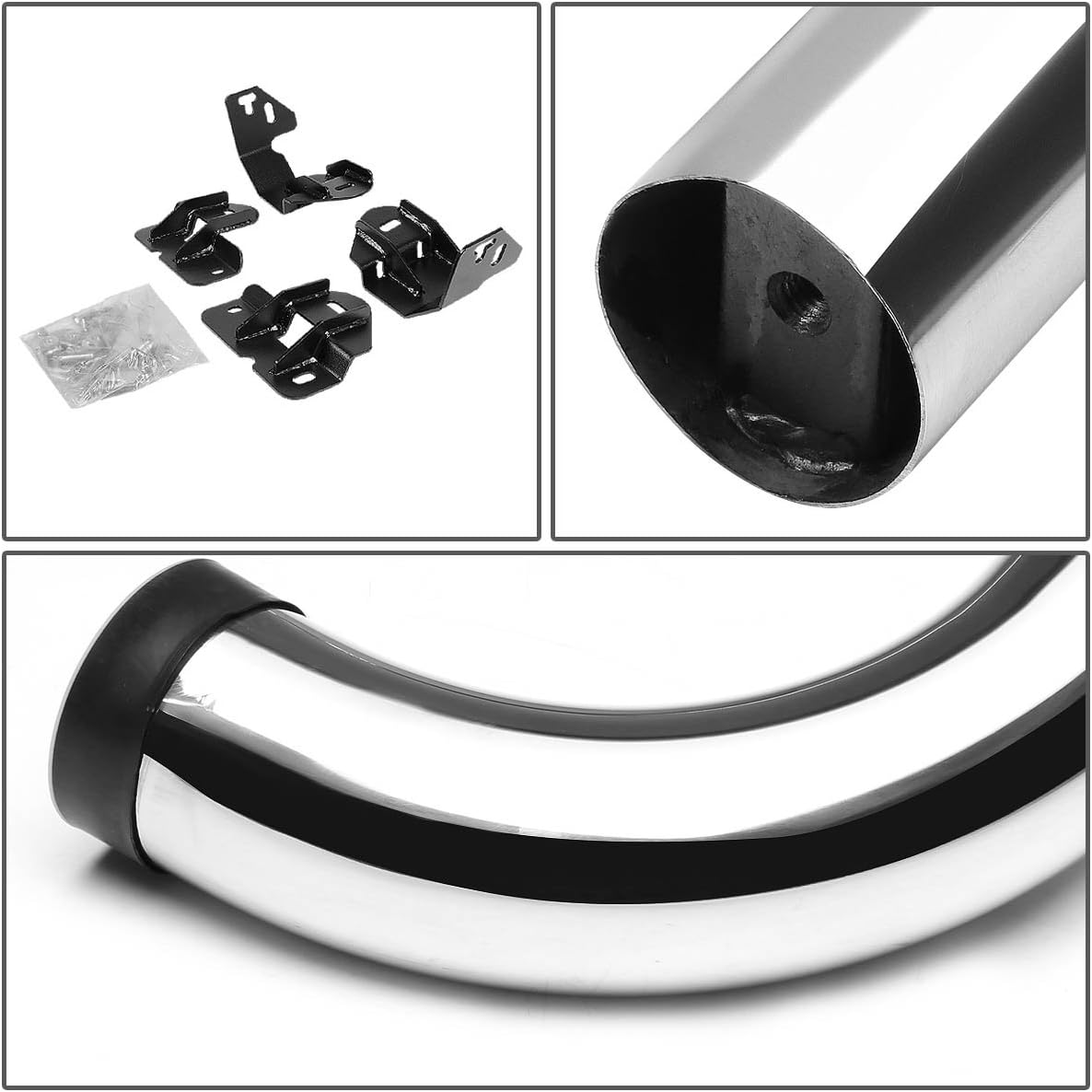 Auto Dynasty Running Boards Compatible with 2009-2014 Ford F-150 Super Crew Cab, Stainless Steel Side Step Rail Nerf Bars, 3" Step Bars, Polished Chrome 2010 2011 2012 2013