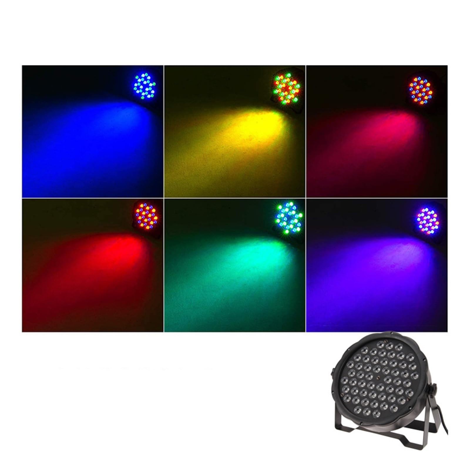 Barra de luces LED para escenarios 54 LED Par Light 7 colores Control de sonido RGBW 512 DJ Disco Luces de escenario KTV Navidad Bar Club Boda Fiesta de cumpleaños Show Cree una atmósfera satisfactori