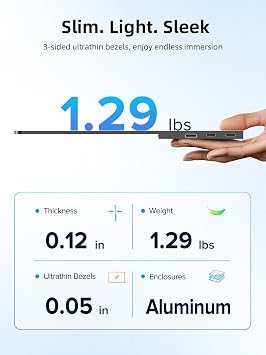 UPERFECT OLED Portable Monitor 14, 3K 2880x1800 | 120Hz | 0.1ms Portable Gaming Monitor, 500 Nits |120% DCI-P3 | 500000:1 Contrast | Ultra-Slim Design for Laptop Mini PC Phone Game Consoles