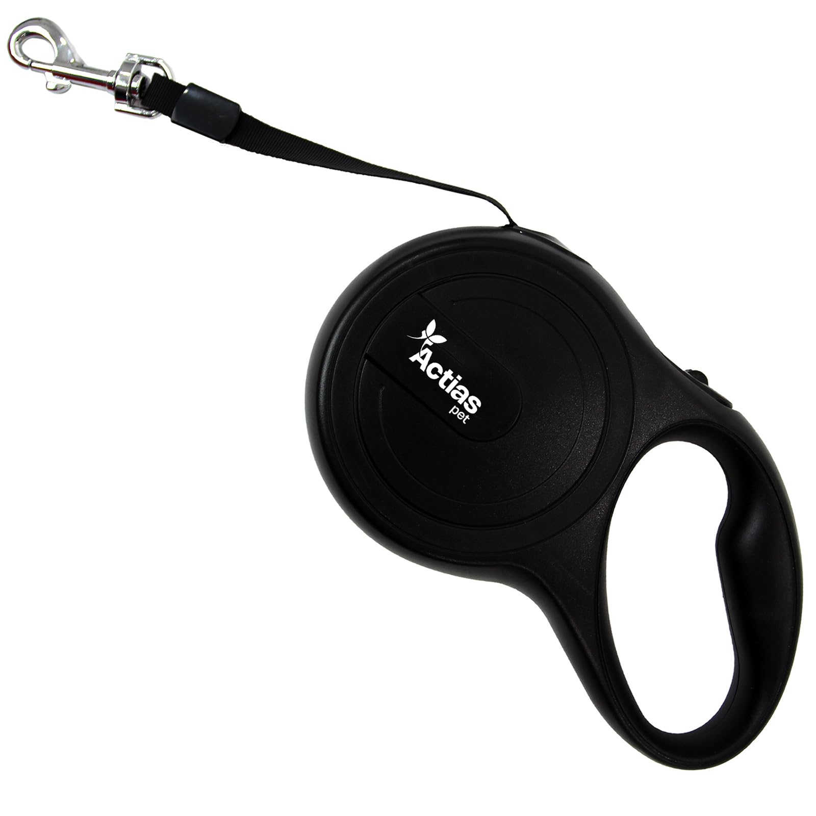 Actiaspet Retractable Dog Lead Training Pet Leash 5m or 8m Max 50kgs Extendable (Black, 5m)