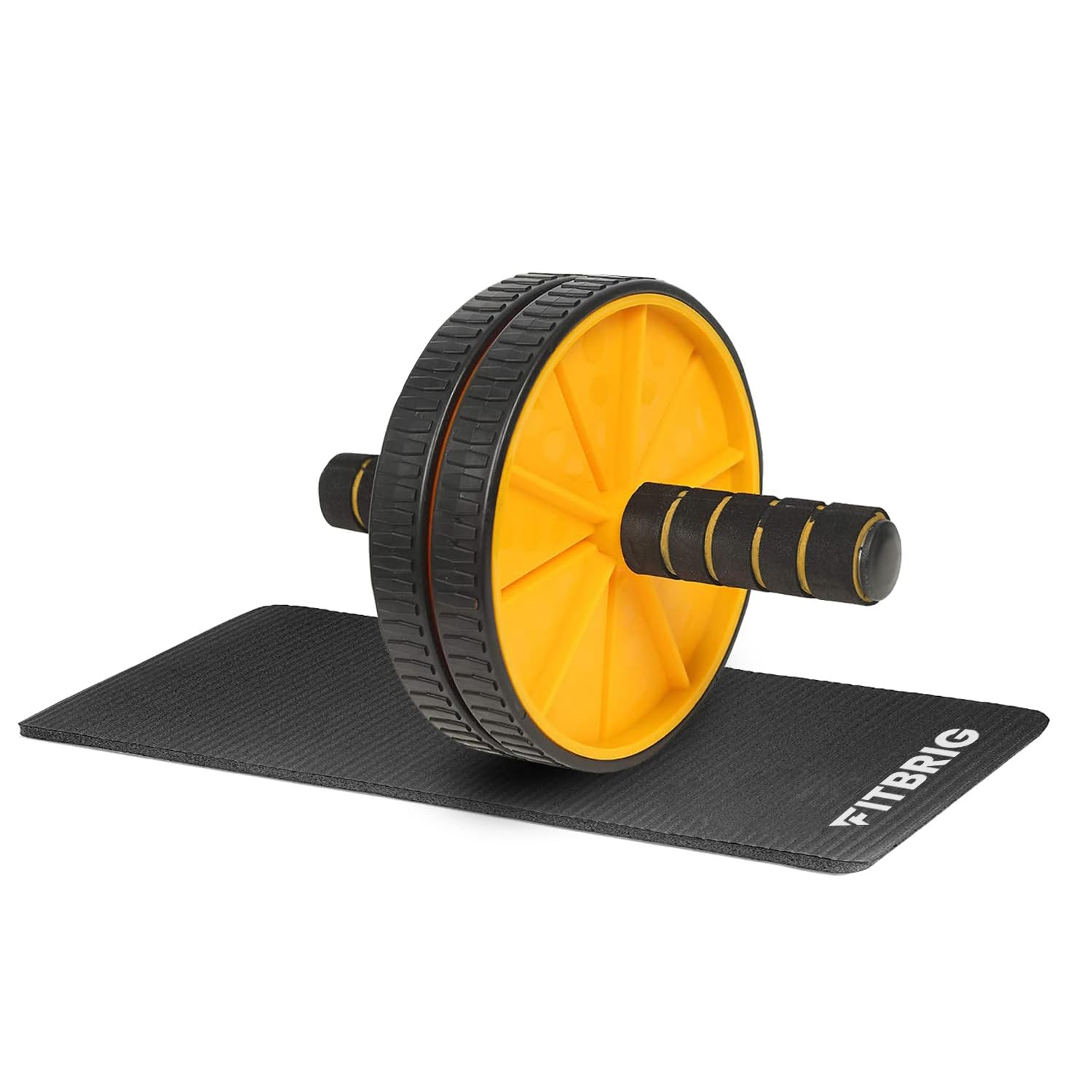 See full amazon price history chart for FITBRIG™ Double Wheel Ab Roller with Non-Slip Handles & Knee Mat Home Gym Abdominal Exercise Equipment Core Workouts for Men and Women (Yellow) FITBRIG™ Double Wheel Ab Roller with Non-Slip Handles & Knee Mat Home Gym Abdominal Exercise Equipment Core Workouts for Men and Women (Yellow) (B0CF5QGKN1) Amazon Price History, Amazon Price Tracker
