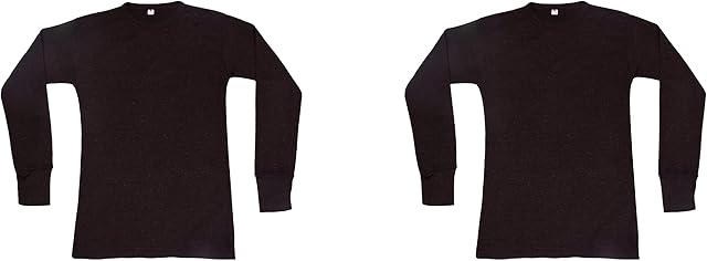 Bahob® Pack of 2 Men's Thermal Long Sleeve Top, Warm Underwear Baselayer, S M L XL XXL Thermals
