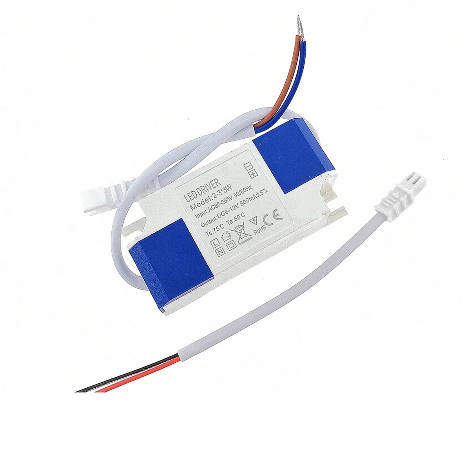 FCARUMIQP 1PCS LED Driver 600mA AC85-265V 3W9W12W18W30W36W50W 1x3W 2-3x3W 4-7x3W 8-12x3W 12-18x3W 18-25x3W Lighting Power Supply(2-3x3W DC6-12V)