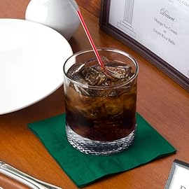 Perfect Stix 2 Ply Green Napkin-100 Paper Cocktail Beverage Napkins, 2-Ply, 2.5 Height, 5 Width, 10 Length, Green (Pack of 100)