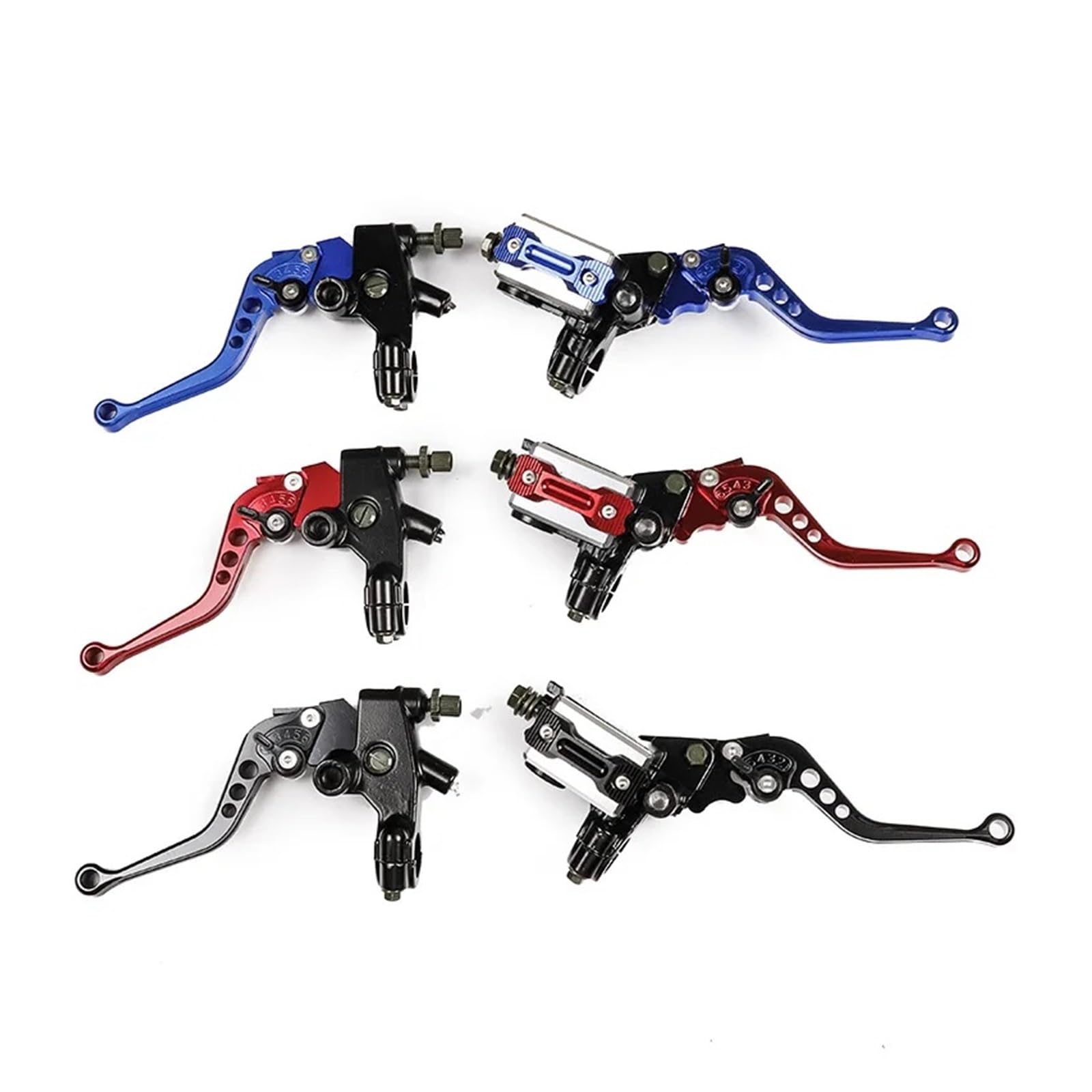 Leva frizione freno moto Accessori per moto per pompa superiore modificata Freno idraulico Pompa principale del freno Maniglia in alluminio(Giallo)