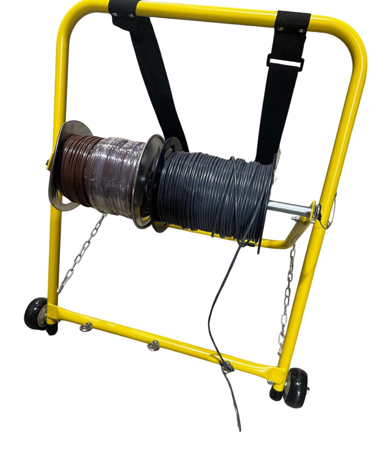 Heavy Duty Steel Wire Dispenser for Cable Reels - Industrial Grade, Holds Reels Up to 20