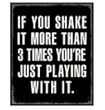 Bathroom Wall Decor funny Sayings - Rustic Black Bathroom Decor, Cute Sarcastic Gifts for Him - funny Quotes Wall Decor for Men - masculine Wall Art Print - Restroom Sign - small Bath Posters for Men