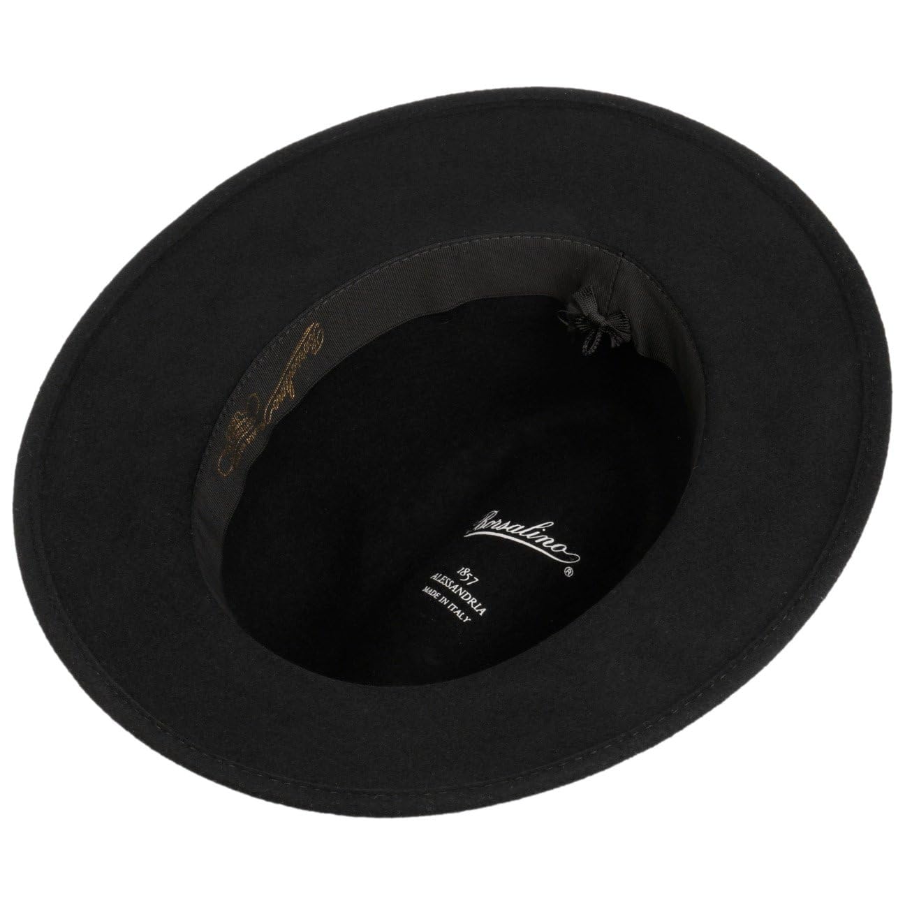 Borsalino Cappello in Lana Piemonte Traveller Donna/Uomo - Made Italy di Feltro con Nastro Grosgrain, Grosgrain Autunno/Inverno Inverno