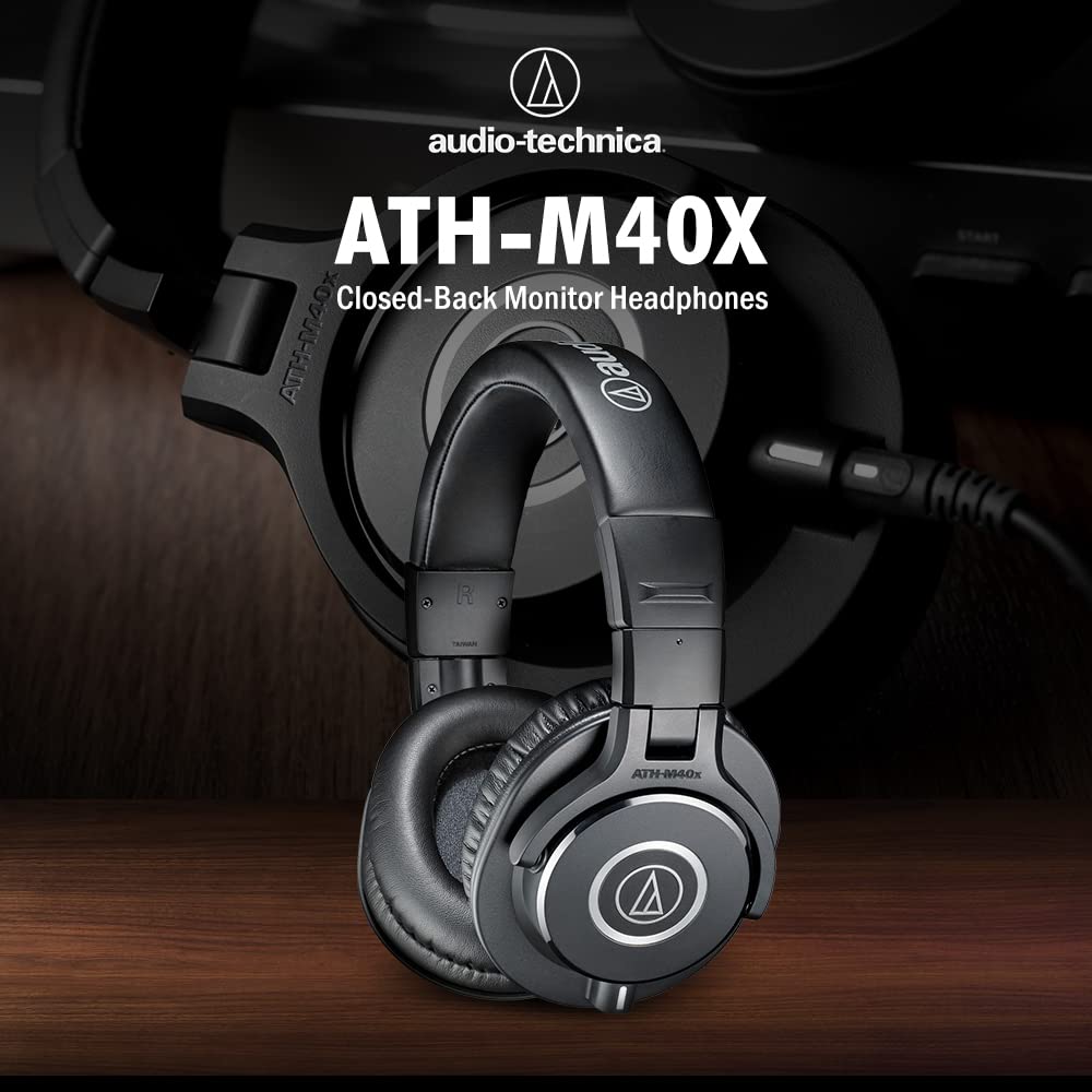 audio−technica ATH-M40X Over The Head Audio Technica ATH-M40X Studio Headphones at