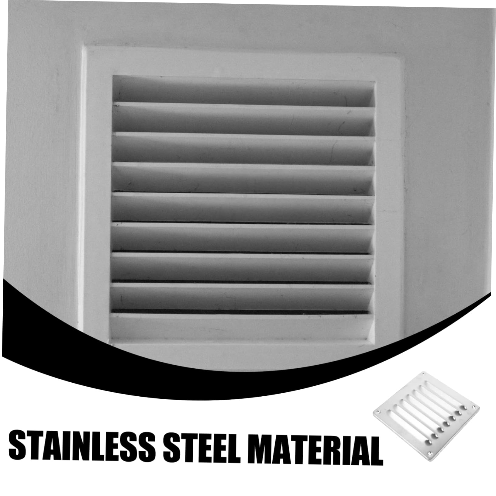 Cubierta y Fácil Instalación Cuadrada de Ventilación de Acero Inoxidable Protección contra Animales para Pared Exterior para Aire Acondicionado