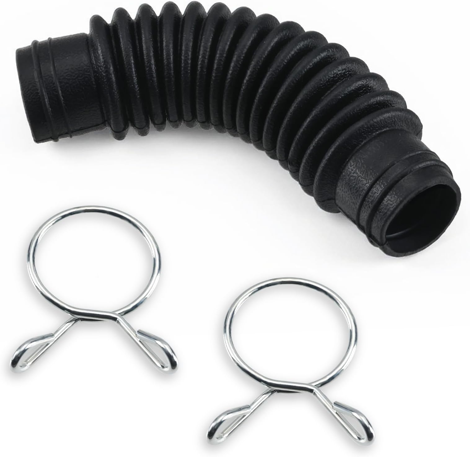 - 1 Pcs Washer Drain Hose Assembly AEM73213001 - Thicker Tub-to-Pump Connector with Stainless Steel Hose Clamps - Compatible with LG Washing Machines