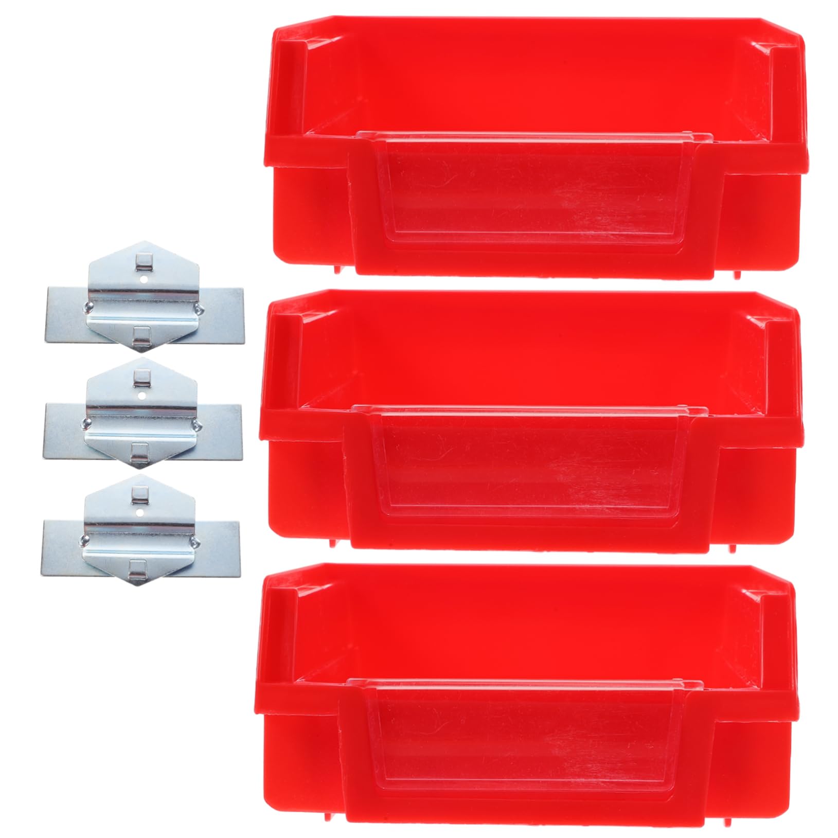 VILLFUL Pegboard Organiser Wall Mount Bins 3pcs Shop and Home Tool Storage Bins Hooks